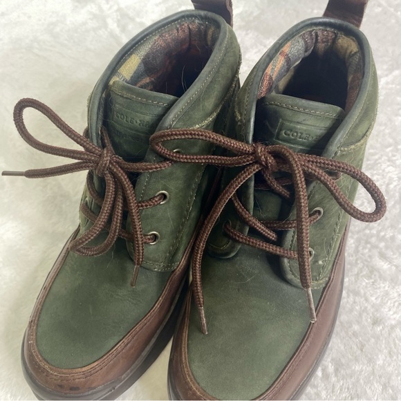 Cole Haan Sporting Two Tone Suede & Leather Laced Hiking Boots Waterproof 6 1/2 - Picture 11 of 11